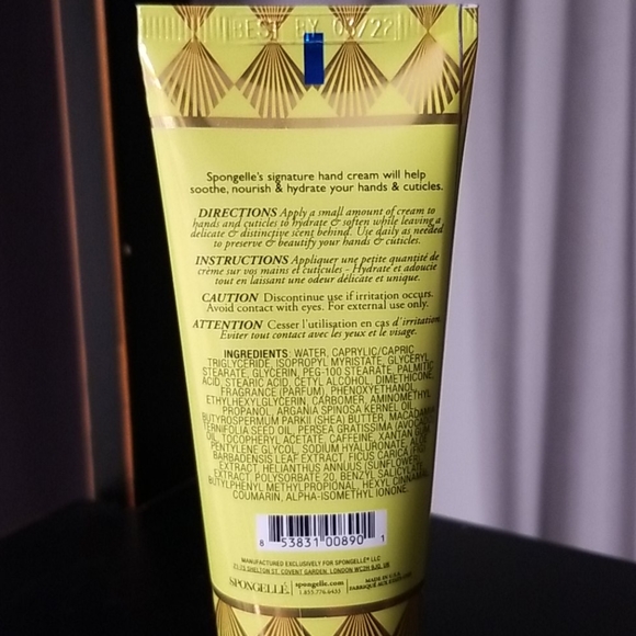NWT Spongellé Hand Cream Coconut Verbena - Picture 3 of 4